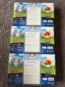 x3 Pokemon Go Radiant Eevee Premium Collection Box NEW Sealed - Image 2