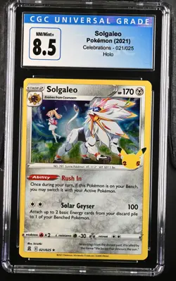Solgaleo 021/025 Holo Celebrations Pokemon CGC 8.5 Nm/mint+ - Image 2