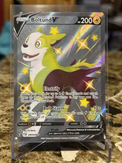 2021 Pokemon TCG Boltund V Full Art Black Star Promo Shining Fates SWSH085 NM - Image 1