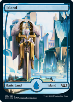 Basic Lands 10 MTG Island (275), NM-Mint, English Streets of New Capenna - Image 1