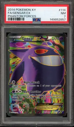 Pokemon Gengar EX XY Phantom Forces Full Art #114 PSA 7 - Image 1