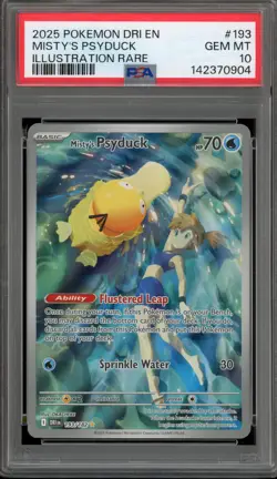 Pokemon Misty's Psyduck Destined Rivals Illustration Rare #193 PSA 10 Gem Mint - Image 1