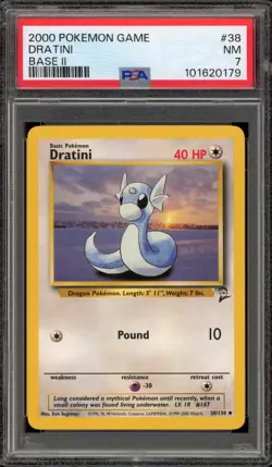 Pokemon Dratini Base Set 2 #38 PSA 7 - Image 1