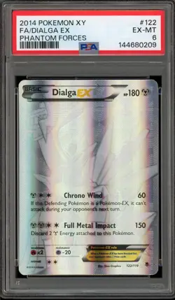 Pokemon Dialga EX XY Phantom Forces Secret Rare Full Art #122 PSA 6 - Image 1