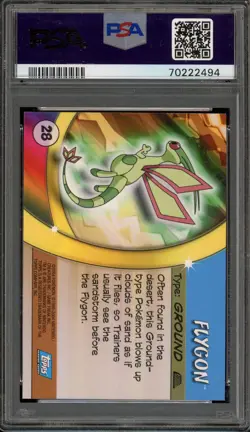 Pokemon Topps Flygon Advanced Challenge Foil #28 PSA 10 Gem Mint - Image 2