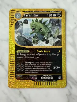 2002 Pokemon TCG Tyranitar 3/12 Holo Expedition Box Topper WotC eReader NM/LP - Image 1