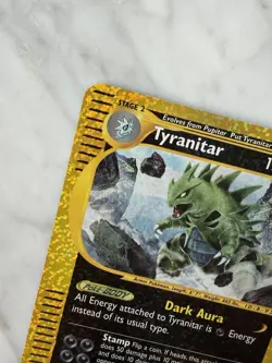 2002 Pokemon TCG Tyranitar 3/12 Holo Expedition Box Topper WotC eReader NM/LP - Image 3