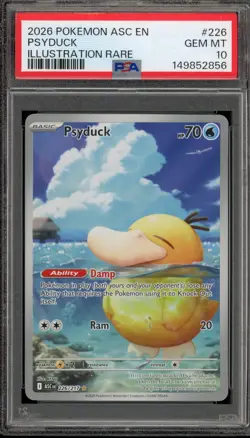 Pokemon Psyduck Ascended Heroes Illustration Rare #226 PSA 10 Gem Mint - Image 1