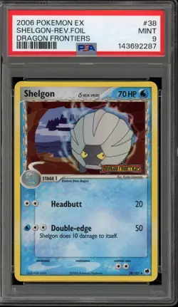 Pokemon Shelgon EX Dragon Frontiers Reverse Holo #38 PSA 9 Mint - Image 1