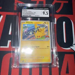 PIKACHU #190 CGC 9.5 2024 POKEMON SVP EN-SV BLACK STAR PROMO WORLD CHAMPIONSHIPS - Image 1