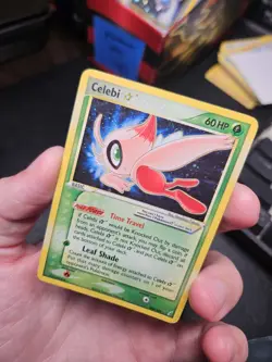 Pokemon EX CRYSTAL GUARDIANS - #100/100 Celebi Gold Star - Holo - ENG - Creased - Image 4