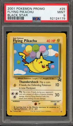 Pokemon Flying Pikachu Black Star Promo #25 PSA 9 Mint - Image 1