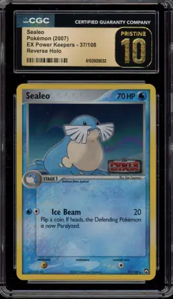 Pokemon Sealeo EX Power Keepers Reverse Holo #37 CGC 10 Pristine - Image 1