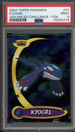Pokemon Topps Kyogre Advanced Challenge Foil #37 PSA 9 Mint - Image 1