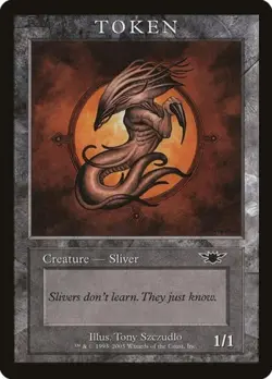 MTG English Sliver Token (Legions) NM Normal Promos: Magic Player Rewards - Image 1