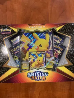 Pokemon TCG Shining Fates Pikachu V Collection Box New Ships Same or Next Day - Image 1