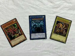 Yugioh Egyptian God 3 Card Lot Full Set Slifer Ra Obelisk YGLD-eng01 Eng02 & 03 - Image 1