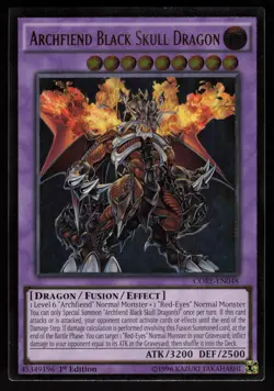 Archfiend Black Skull Dragon (UTR) CORE-EN048 1st Edition Ultimate Rare Yugioh - Image 1