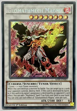 MYFI-EN007 Geomathmech Magma - Secret Rare 1st Edition Lightly Played YuGiOh - Image 1