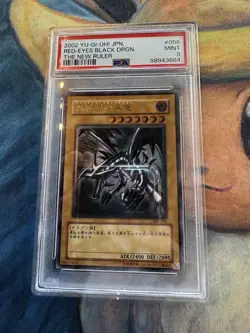 Yugioh Red Eyes Black Dragon Ultimate Rare Japanese The New Ruler 301-056 PSA 9 - Image 1