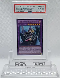 YUGIOH 1ST DRLG-EN004 DARK MAGICIAN GIRL DRAGON KNIGHT PSA 10 GEM MINT #65570259 - Image 2