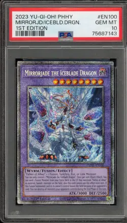 Yu-Gi-Oh! Mirrorjade The Iceblade Dragon 1st Edition Starlight PHHY-EN100 PSA 10 - Image 1