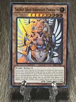 Sacred Arch-Airknight Parshath – SR05-EN001 – Unlimited – Ultra Rare – Yu-Gi-Oh! - Image 2