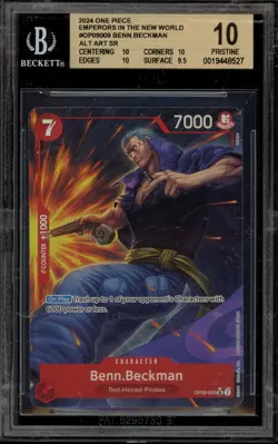 One Piece CCG Benn.Beckman Emperors In the New World Alt Art OP09-009 BGS 10 - Image 1