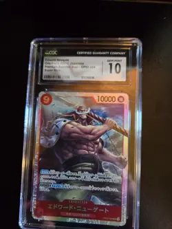 2024 One Piece Card Game: Paramount War OP02 Japanese SR Edward Newgate CGC 10 - Image 2