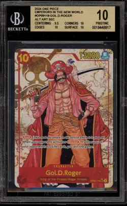 One Piece CCG Gol.D.Roger Emperors In the New World SEC OP09-118 BGS 10 Pristine - Image 1