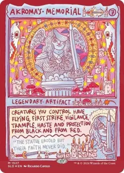 MTG English Akroma's Memorial (Rainbow Foil) NM Foil Secret Lair - Image 1