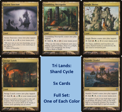 MTG Tri Color Land Set x5 *Shards* Alara - Dual Commander Lands Magic Bundle - Image 1