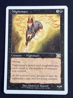 1x Nightmare (146) Core Set 6th Edition Sixth MP MTG Magic the Gathering x1 MKE - Image 1