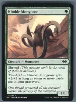 Magic the Gathering MTG Modern Horizons Nimble Mongoose #174 Buy 2 Get 1 - Image 1