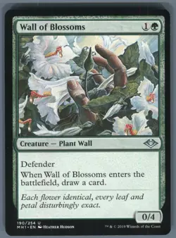 Magic the Gathering MTG Modern Horizons Wall of Blossoms #190 Buy 2 Get 1 - Image 1