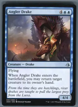 Magic the Gathering MTG Amonkhet Angler Drake #41 Buy 2 Get 1 - Image 1