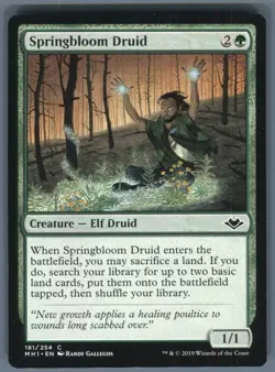 Magic the Gathering MTG Modern Horizons Springbloom Druid #181 Buy 2 Get 1 - Image 1