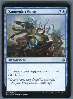 Magic the Gathering MTG Battle for Zendikar Dampening Pulse #75 Buy 2 Get 1 - Image 1