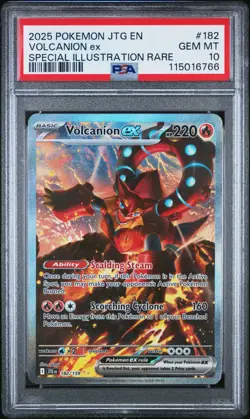 PSA 10 Pokemon Volcanion ex 182/159 Journey Together Special Illustration Rare - Image 1