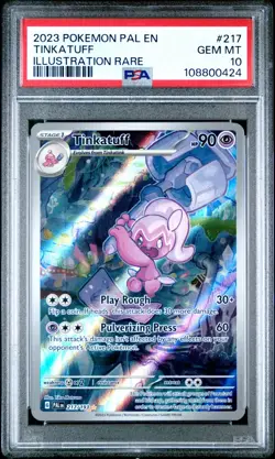 PSA 10 Pokemon Tinkatuff 217/193 Paldea Evolved Illustration Rare Holo - Image 1