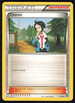 Cheren - BW Emerging Powers - 91/98- Pokemon TCG - Uncommon - LP - Image 1