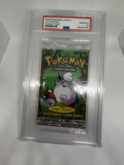 Pokemon Jungle 1st Edition Wigglytuff Booster Pack Graded PSA 10 - Image 1