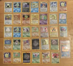 Pokemon Card Lot (34) Vintage Holo WOTC Vaporeon Snorlax Houndoom Ninetales More - Image 1
