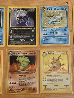 Pokemon Card Lot (34) Vintage Holo WOTC Vaporeon Snorlax Houndoom Ninetales More - Image 3