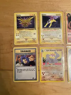 Pokemon Card Lot (8) Vintage Non-Holo WOTC - Dark Charizard Raikou Dark Gyarados - Image 2