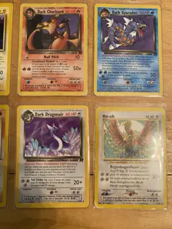 Pokemon Card Lot (8) Vintage Non-Holo WOTC - Dark Charizard Raikou Dark Gyarados - Image 3