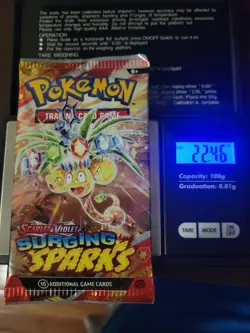 1x🔥NEW HEAVY 22.46g🔥Pokemon Cards: Surging Sparks Booster Pack-Random ARTWORK - Image 1