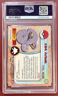 Topps Pokemon card 1999 Arbok #24 holo PSA 8 - Image 2