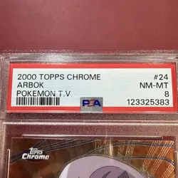Topps Pokemon card 1999 Arbok #24 holo PSA 8 - Image 4
