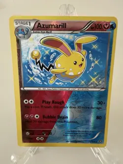 Pokemon TCG Azumarill Reverse Holo Card 77/114 XY Primal Clash - Image 1